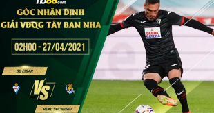 Tỷ lệ kèo Eibar vs Sociedad