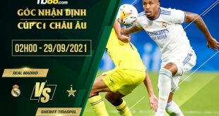 Kèo hot Real Madrid vs Sheriff Tiraspol