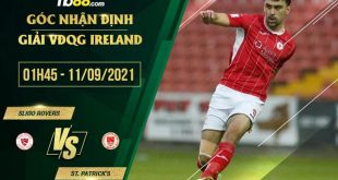 Kèo thơm Sligo Rovers vs St. Patrick's