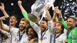 Real Madrid thắng Juventus 4-1 giành chức vô địch Champions League mùa bóng trước.